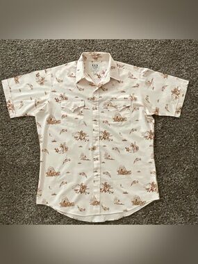 BUNDLE: 1 Wrangler Light Blue & 1 Bit & Briddle Casual & 1 Ely Cattleman Shirt